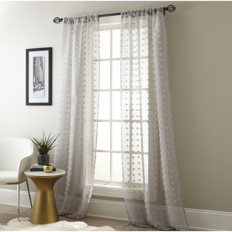 Aesara Solid Sheer Curtain Panels & Reviews Joss & Main